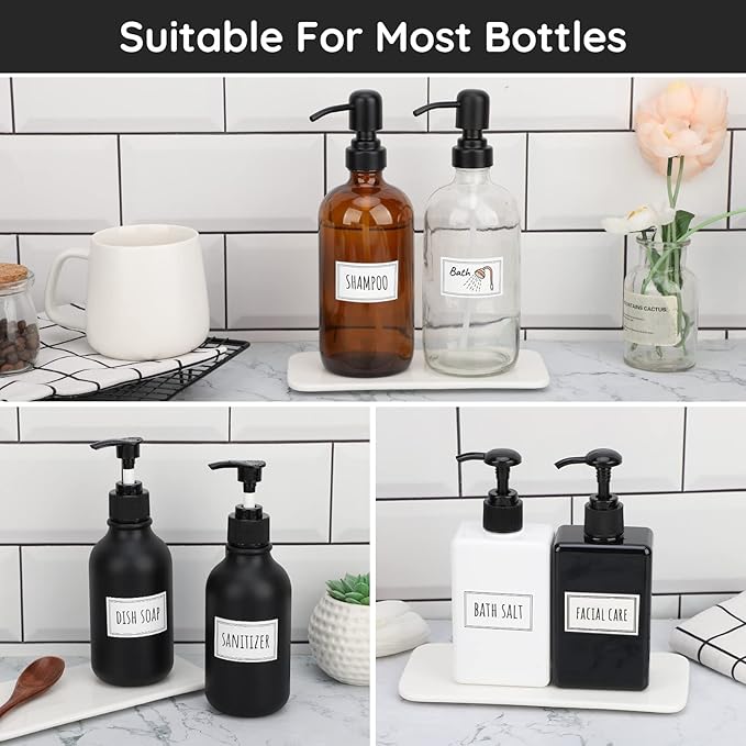 Segbeauty Self-Adhesive Waterproof Labels, 36-Pack Bathroom & Laundry Labels, Removable, DIY Blank Stickers for Plastic, Glass, Travel Bottles & Jars