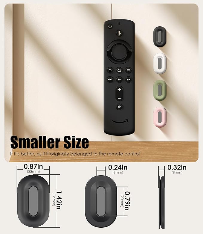 Nearockle 4 Pack Magnetic Remote Control Holder Wall Mount, 2025 Upgraded Smaller & Stronger Magnetic Silicone Remote Control Organizer TV Remote Charger Holder Caddy Back of TV (Multi)