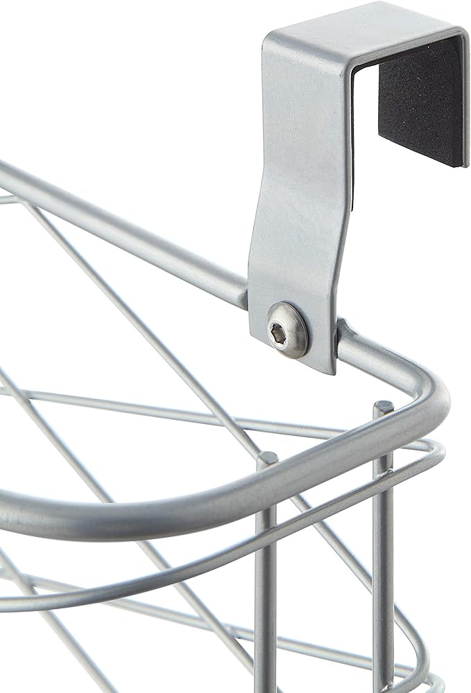 SunnyPoint Over Cabinet Kitchen Storage Organizer Holder or Basket - Hang Over Cabinet Doors in Kitchen/Pantry - Holds up to 50 Plastic Shopping Bags (SILVER)