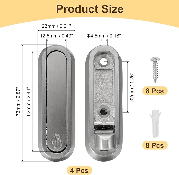 uxcell 4Pcs Foldable Wall Hooks, Aluminum Alloy Heavy Duty Wall Mounted Folding Coat Hooks with Mounting Accessories Space-Saving for Hanging Coat Towels Hat Bags, Oval, Pearl Gray