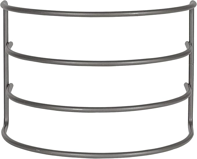 Spectrum Kitchen Cabinet Organizer for Plates and Bowls Industrial Gray Arch 3 Slot Lid Organizer for Dishes Plates Cutting Boards Cookie Sheets Trays, Cabinet Organizer Rack for Kitchen Storage
