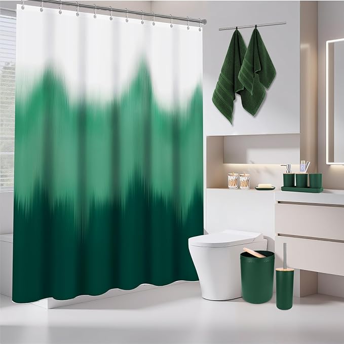 iMucci Bathroom Accessories Bathroom Sets with Shower Curtain, Bath Towel Set, Trash Can, Toilet Brush, Soap Dispenser, Bathroom Accessories Set Complete