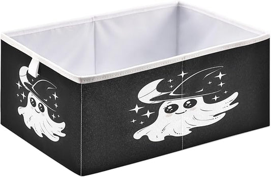 Halloween Black Closet Organizers Storage Cubes Storage Bins Shelf Baskets Containers for Home Room Office,Rectangle