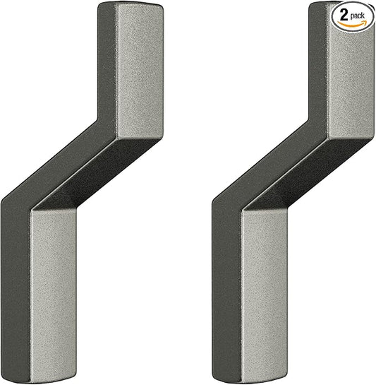Heavy Duty Wall Hooks for Hanging, 40 lbs Single Coat Hooks & Towel Hooks Wall Mounted, Rust-Resistant Zinc Alloy Hooks for Bathroom, Mudroom, Door, Barn, Farmhouse (2, Grey)