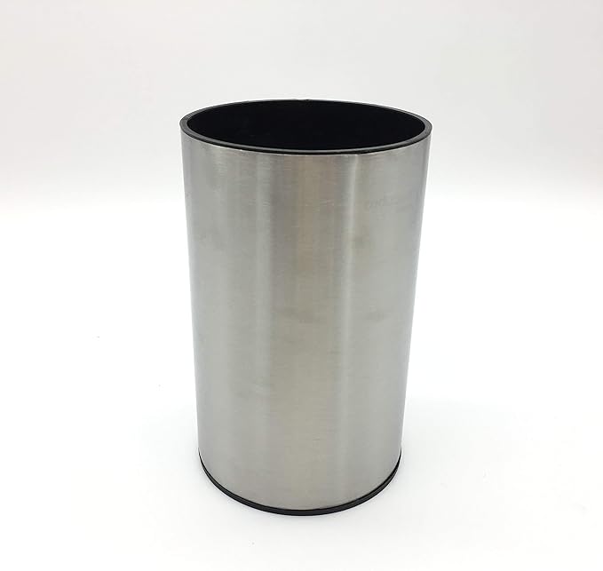 Stainless Steel Kitchen Utensil Holder, Kitchen Caddy, Utensil Organizer, Round Shape Utensils Crock, 7" by 4.3" (utensils not included)