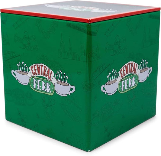 Ukonic Friends Central Perk 4-Inch Tin Storage Box Cube Organizer with Lid | Basket Container, Cubby Cube Closet Organizer, Home Decor Accessories | Nostalgic Gifts And Collectibles