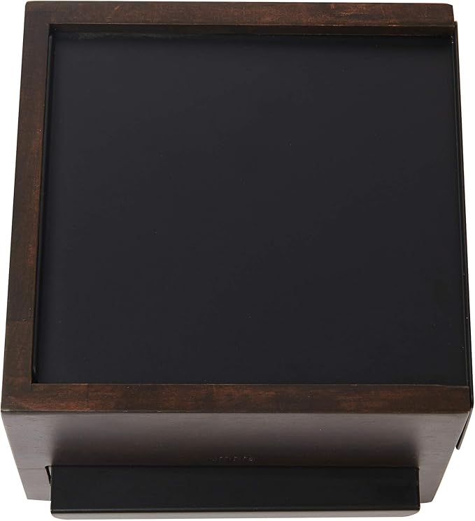 Umbra Mini Stowit Jewelry Box - Modern Keepsake Storage Organizer with Hidden Compartment Drawers for Ring, Bracelet, Watch, Necklace, Earrings, and Accessories, Black/Walnut