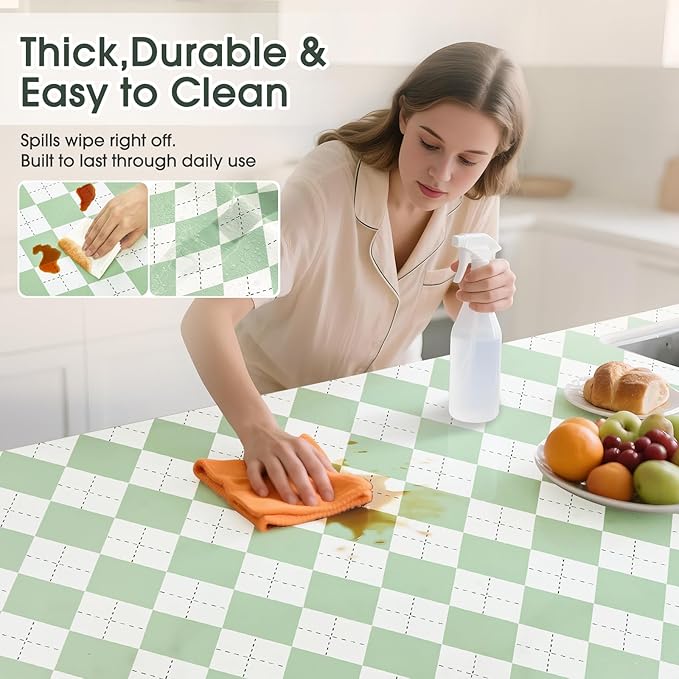 Coavas Extra Grip Thickened Shelf and Drawer Liner - Non-Adhesive Non-Slip Waterproof Mats for Kitchen Cabinets, Drawers, Shelves, Dresser & Cupboard, Easy Cut DIY (Green Rhombic, 24IN x 20FT)