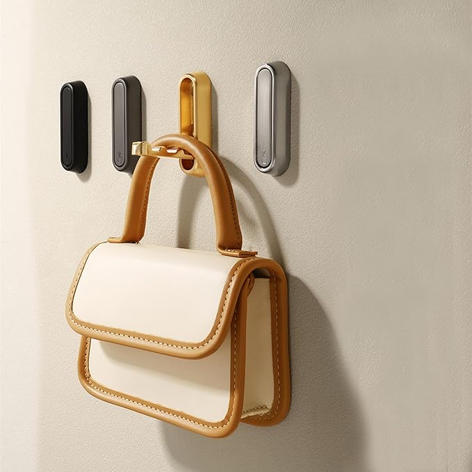 6PCS Folding Coat Hooks, Heavy Duty Wall Hooks Made of Zinc Alloy, Foldable Wall Hooks for Hanging Coats, Scarves, Hats, Bathrobes, Keys, Bags (Gray)