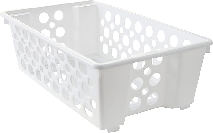 Short Slide-It Baskets, 2 Pack, Stacking and Sliding Modular Storage, Great Organizing Bins for Pantry, Closet, Bedroom, Office, and all Storage, 14” x 8.9” x 4.5”