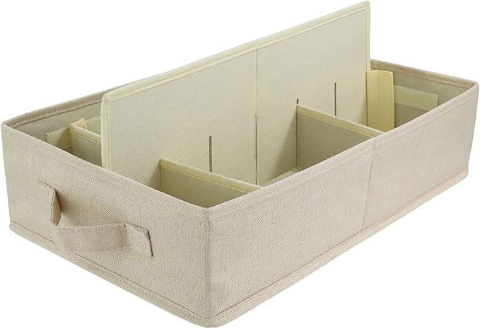 Food Storage Container Organizer 2pc - Lid Organizer Box - Adjustable Kitchen Organizing Box - Compatible with Tupperware Glad Rubbermaid Ziploc Containers - Drawers and Cabinet Organization (2)