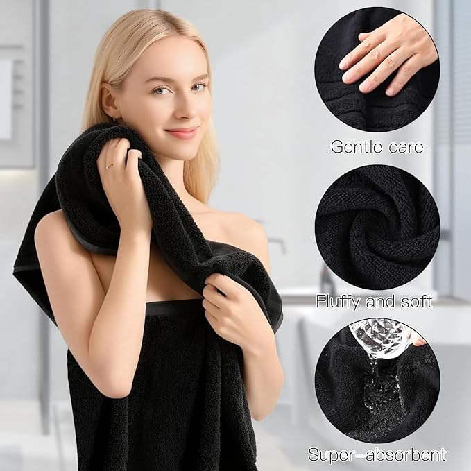 iMucci Bathroom Accessories Bathroom Sets with Shower Curtain, Bath Towel Set, Trash Can, Toilet Brush, Soap Dispenser, Bathroom Accessories Set Complete