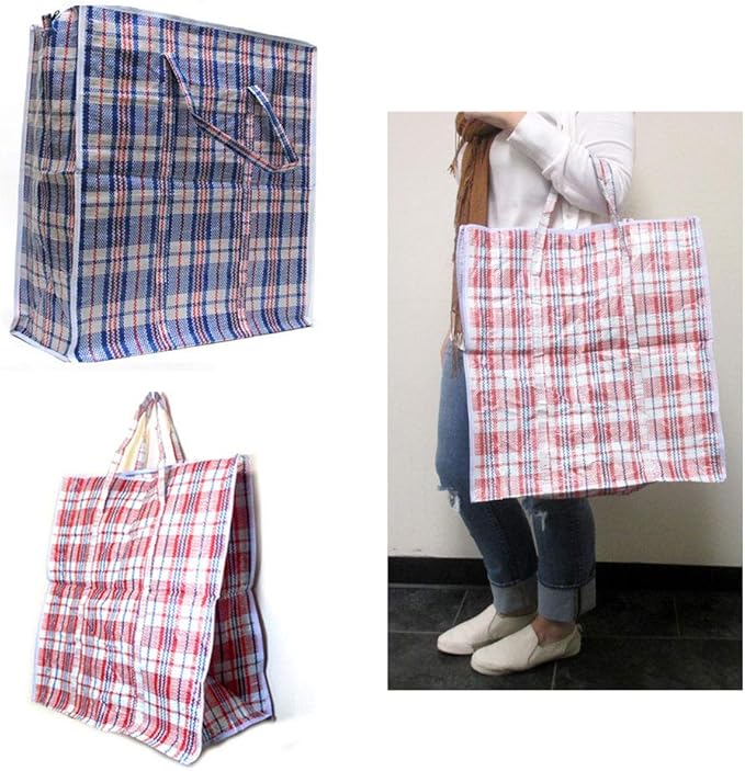 Large Tote Storage Bag Reusable Shopping Groceries Laundry Organizing Zipper Bag
