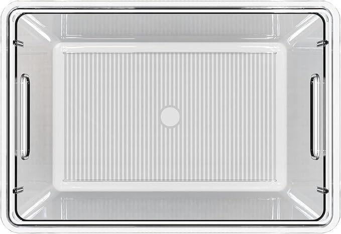 YAN & HIN Clear Storage Bins with Lids Organization and Storage, Pantry Organizers, Stackable Storage Bins, Great Organizer Bins for Pantry, Bathroom, Kitchen, Fridge and Closet