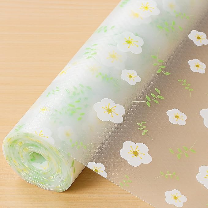Cooyes Shelf Liner – Premium Non-Adhesive Cabinet & Drawer Liner for Kitchen – Waterproof Shelf Paper with Modern Pattern – Durable EVA Cabinet Mat – Easy to Cut （17.5" W x 360" L）