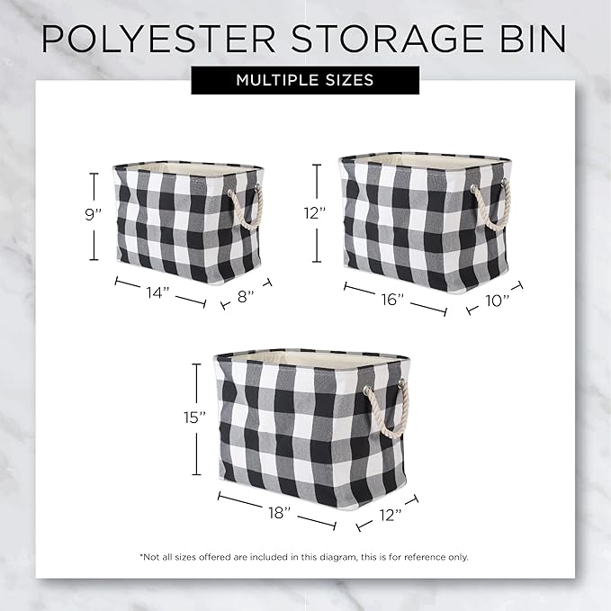 DII Collapsible Polyester Storage Bin, Stained Glass, Stone, Medium Rectangle