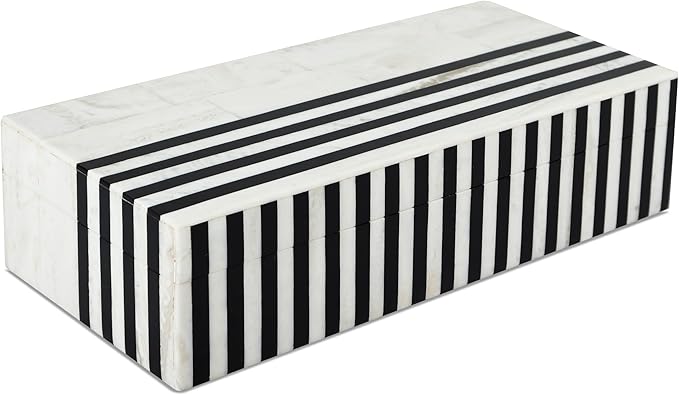Handicrafts Home Decorative Storage Box 10x4.5 – Remote Control Holder, Jewelry Organizer, Modern Decorative Box with Lid, Boho Chic Home Décor Accent, Vintage Memory Box for Living Room Shelf Décor