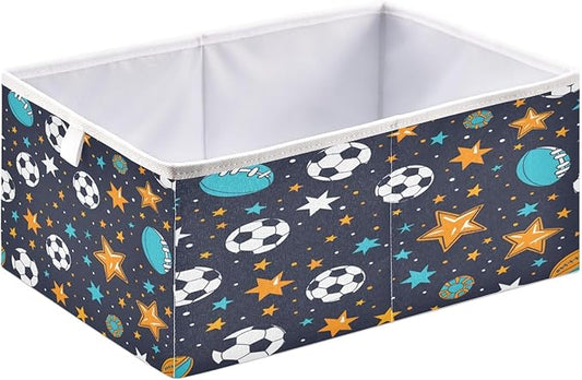 Ball and Star Closet Organizers Storage Cubes Storage Bins Shelf Baskets Containers for Home Room Office,Rectangle