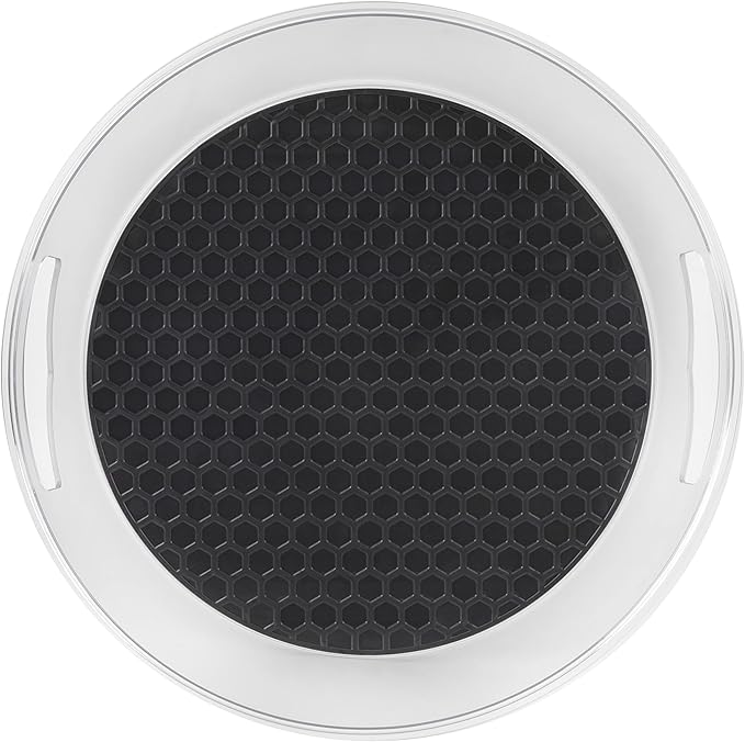 Spectrum Extra Large High Wall Turntable 12.25 in Charcoal Gray XL Tall Lazy Susan Rotating Organizer for Kitchen Countertop Table Bathroom Cabinet Refrigerator Pantry Shelf Under Stink Organization