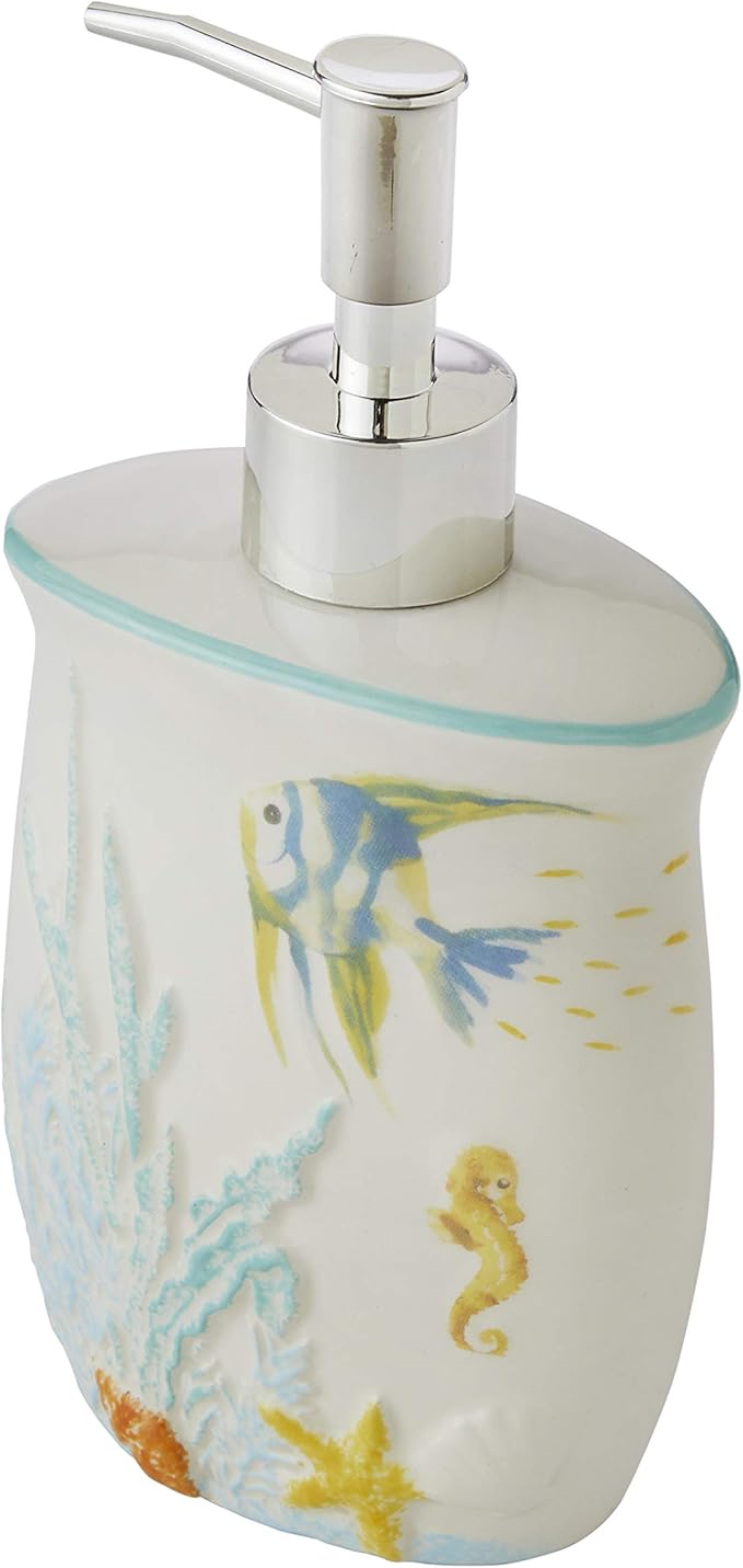 SKL Home Ocean Watercolor Soap Dispenser, Multi