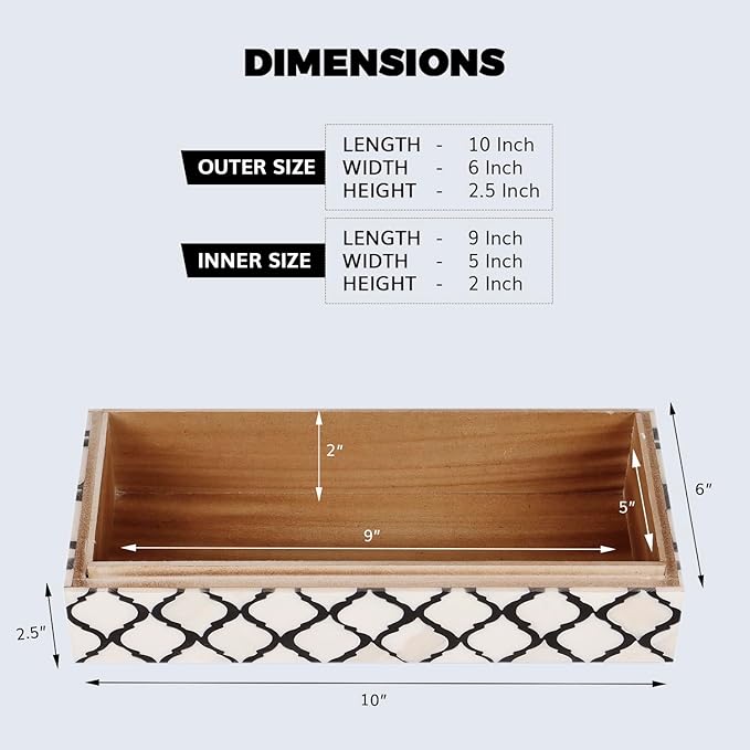 Handicrafts Home Decorative Storage Box 10x6 â Remote Organizer Box with Lid, Modern Decorative Keepsake Box, Boho Shelf DÃ©cor, Memory Box for Photos or Letters, Decorative Box for Table DÃ©cor