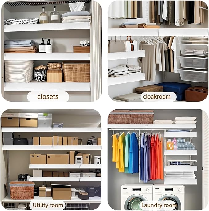 Wire Shelf Cover, Wire Rack Covers for Pantry,4 Pcs PVC Wood-Look Faux Wood Shelf Liners,33x16 Inch,0.24inch Thick for Home and Kitchen Organization