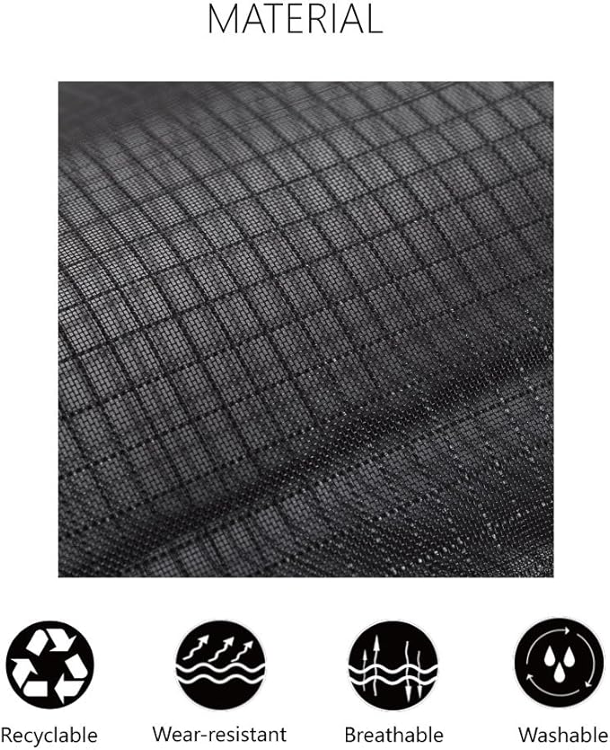 Bag Holder for Plastic Bags, 2 Pcs Polyester Grocery Bag Holder Plastic Dispenser Foldable Breathable Washable Hanging Mesh Garbage Bag Organizer for Kitchen Plastic Bag Storage (Black)