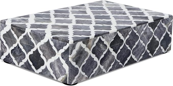 Handicrafts Home Decorative Keepsake Box 8x5 â Small Organizer Box with Lid, Boho Decorative Storage, Retro Memory Box, Unique Coffee Table DÃ©cor, Jewelry or Trinket Box, Modern Shelf Decorative Box