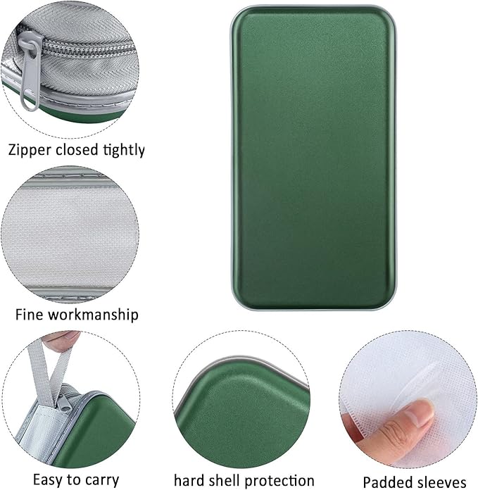 CD Case, Siveit DVD Case Holder 96 Capacity Hard Plastic CD DVD Disc Cases Storage Binder Wallet for Car Home Office Travel (Dark Green)