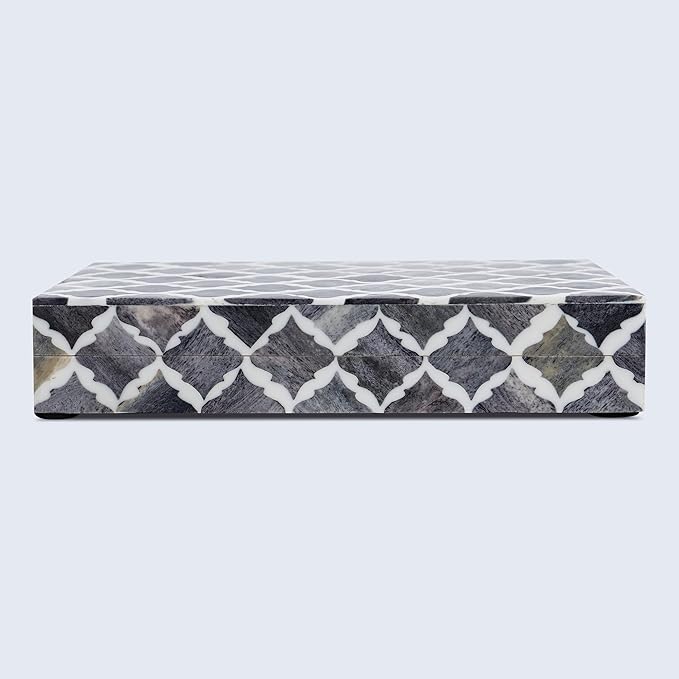 Handicrafts Home Decorative Box 8x6 – Photo Storage Box, Jewelry Organizer, Modern Decorative Storage Box with Lid, Bohemian Table Décor, Vintage Keepsake Box for Shelf or Coffee Table Décor