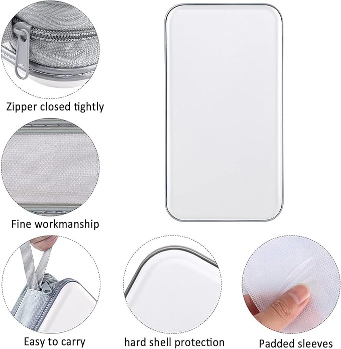 CD Case, DVD Case Holder 96 Capacity Hard Plastic CD DVD Disc Cases Storage Binder Wallet for Car Home Office Travel (White)