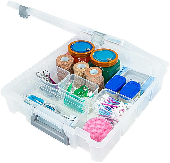 Best Kept Bathroom Cabinet Organizer | Plastic | Hair Product | Baby Bottle Storage | Food Containers | Open Core, 1 Pack