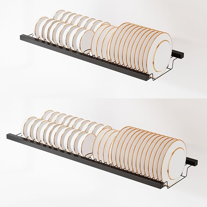 PENSUN Dish Drying Rack Over The Sink, 2-Tier Kitchen Utensil Storage Organizer Shelf, Space-Saving ，Efficient Sink Drainer and Storage Solution - 85cm/33.46in (Black