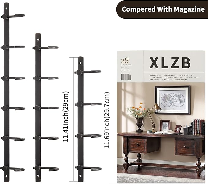 WINCASE Bronze Towel Hooks, Bathroom Rail Hook Rack Wall Mounted, Antique Oil Rubbed Brass Cloth Coat Rack with 6 Hooks Farmhouse