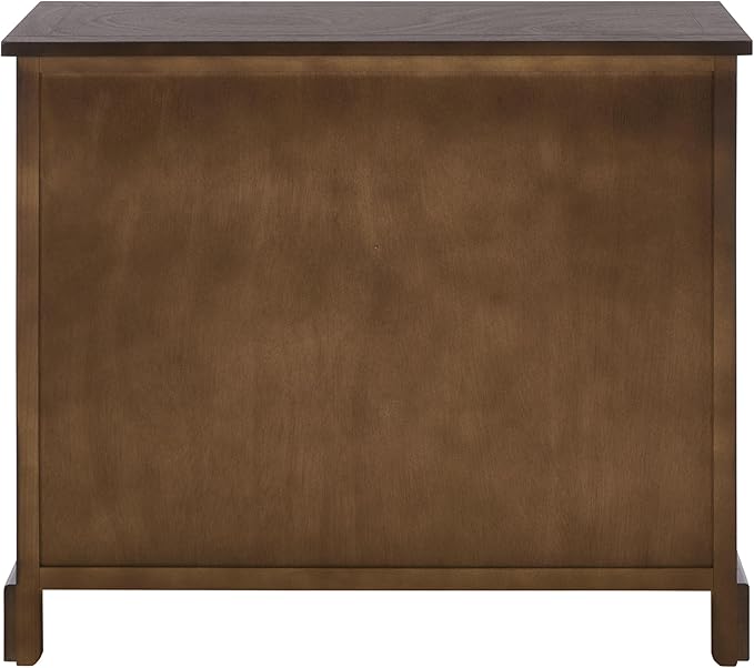 SAFAVIEH Home Collection â Herman Dark Chocolate Storage Unit, 2-Drawer 4-Basket Mixed-Material Organizer, Fully Assembled (AMH5702H)