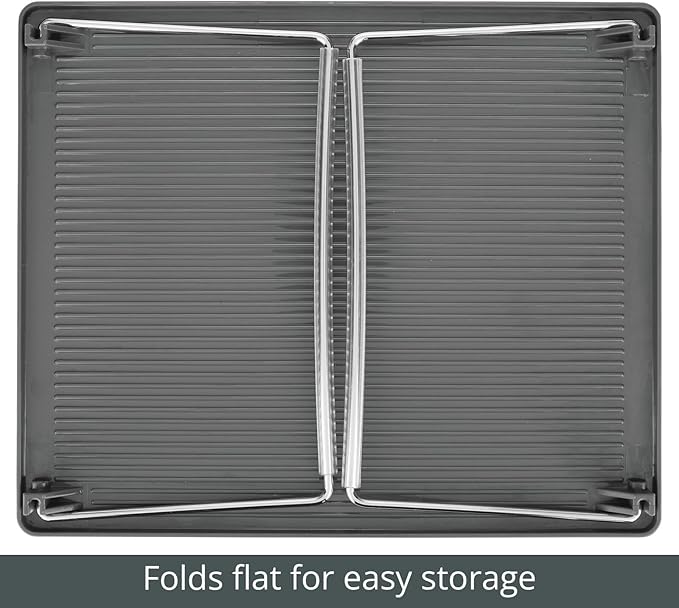 mDesign Metal Stacking Storage Organization for Shelves Inside Closet in Bedroom, Bathroom, Hall, Entryway - Organizer Stand for Clothing, Linen, Household Items, Ligne Collection, 4 Pack, Dark Gray