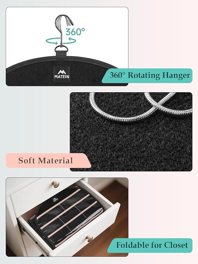 MATEIN Hanging Jewelry Organizer with Removable Zipper Jewelry Pouches, Tangle-Free Necklace Hanger for Closet with Metal Hook, Over the Door Earring Storage Bracelet Ring Holder, Unique Gifts for Her