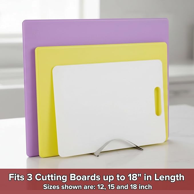 Thirteen Chefs Small Cutting Board Organizer, Fits 0.5 Inch Boards, Fits Cabinets, Stainless Steel (6 Inch Wide)