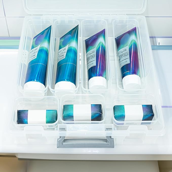 Best Kept | Shelf Organizer | Plastic | Bathroom Drawer Organizer | Makeup & Beauty Storage | Home Organization System | With 7 Clear Storage Bins, 1 Pack