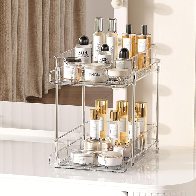 2-Tier Closet organizers and storage,Bathroom organizers and storage,drawer organizer,2-Tier Multi-Purpose Bathroom,Stackable Kitchen Organizer,Under Sink Organizer Storage,Pantry organizer