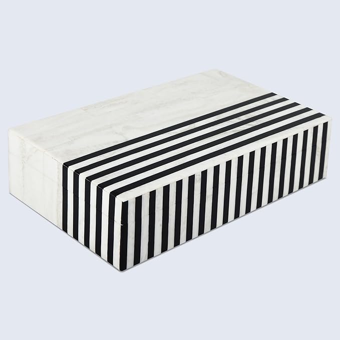 Handicrafts Home Decorative Storage Box 10x6 – Remote Organizer Box with Lid, Modern Decorative Keepsake Box, Boho Shelf Décor, Memory Box for Photos or Letters, Decorative Box for Table Décor