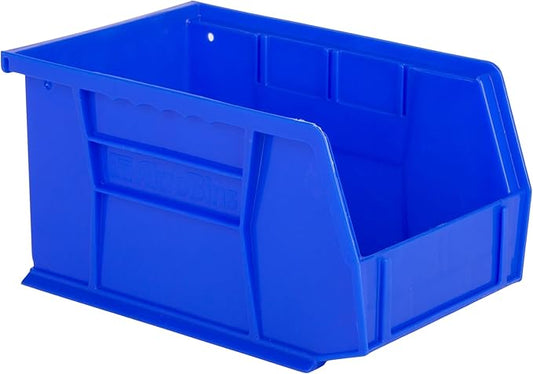 Hudson Exchange 9-1/2" x 6" x 5" Plastic Stackable Storage Bin and Hanging Container (Blue, 1 Pack)