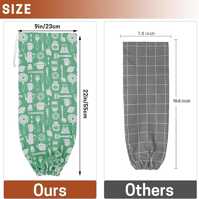 SWISSELITE 2Pcs Plastic Bag Holder, Reusable Plastic Bag Organizer Wall Mount, Large Grocery Bag Storage Dispenser, 22x9 IN