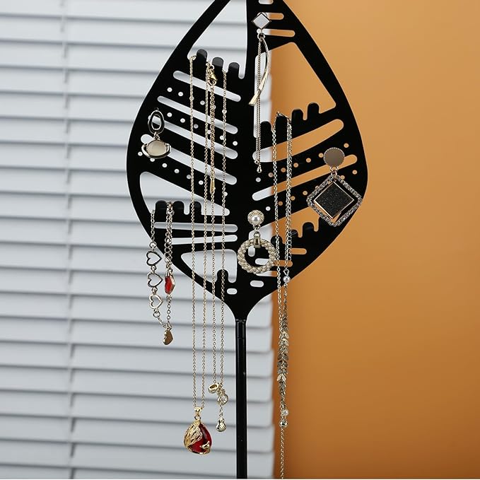 Half RoomJewelry Organizer Jewelry Stand Jewelry Holder, Necklace Organizer with Ring Tray, Sturdy Jewelry Hanger for Necklaceï¼Jewelry Tower Storage Rack Tree for Bracelets Earrings Rings