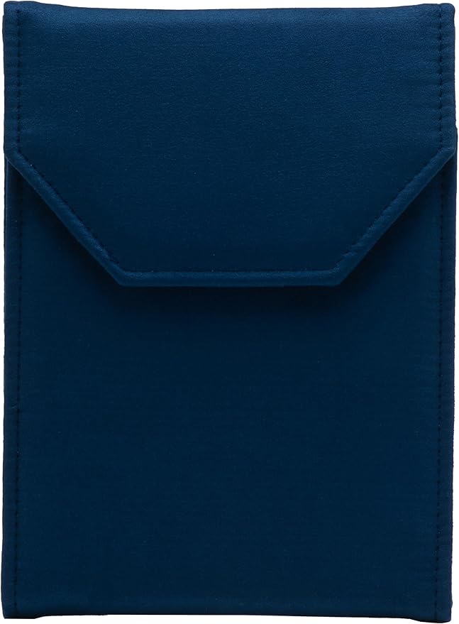 Velvet Necklace Jewelry Travel Folder Storage Display Case (Dark Blue)