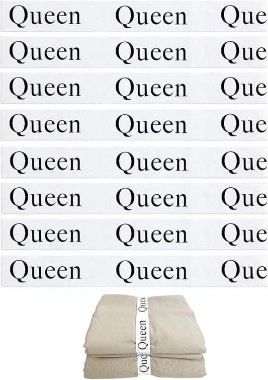 8Pcs Bed Sheet Organizer Bands, Sheet Organizers Closet Organization, Sheet Keepers Elastic Sheet Storage Sheet Sets for Organizing, Linen Labels Bedding Storage Bedroom (Queen 8Pcs)