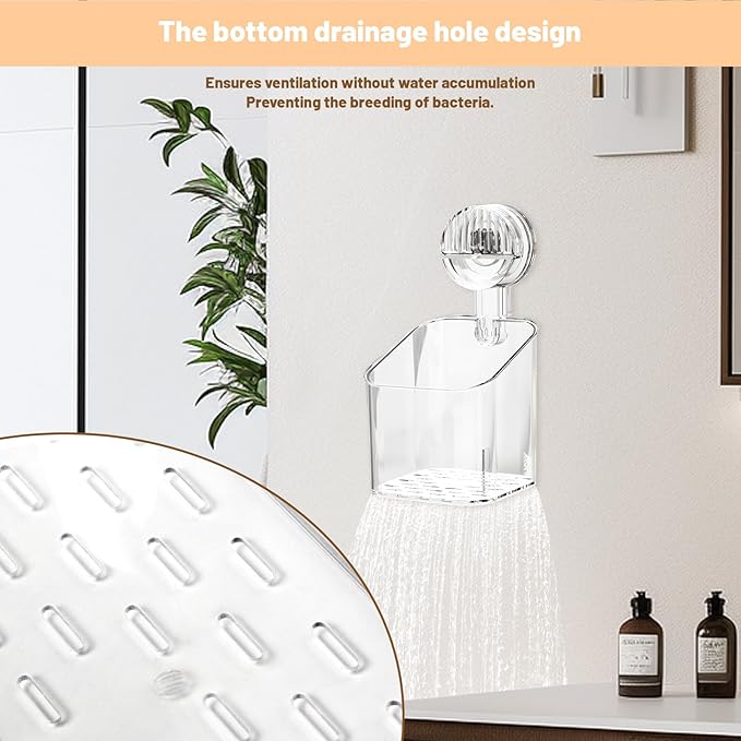 Shower Caddy Suction Cup Storage Rack Clear Acrylic Shower Shelves Glacier Water Ripples Corner Shelf For Bathroom Shower Accessories,gray Small