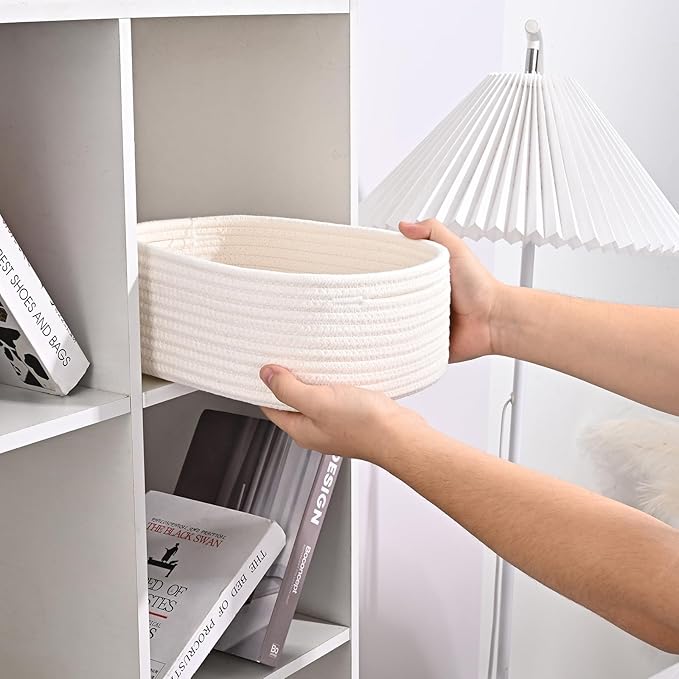4 Pcs Storage Baskets for Organizing - Small Basket for Shelves, Easter Baskets for Kids or Gift Baskets Empty for Festivals