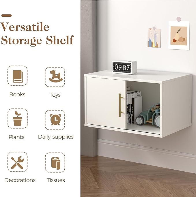 White Dresser with Sliding Door, Tall Dresser for Bedroom and Closet, 3 Pcs Stackable Cubby Storage Organizers, Wood Dressers for Living Room and Bedroom
