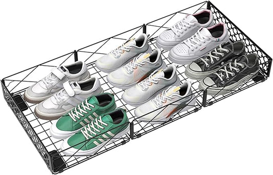 NADAMOO Large Under Bed Storage with Wheels, Low Profile Rolling Under Bed Storage Containersï¼Foldable Metal Under the Bed Organizer Bins for Bedroomï¼1 Pack